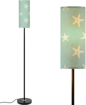 Seamless Seamless sea Star Starfish Pattern Modern Floor Lamp Minimalist Standing Lamps for Living Room LED Corner Lamp Remote Control Metal Pole Lamp for Bedroom, Reading