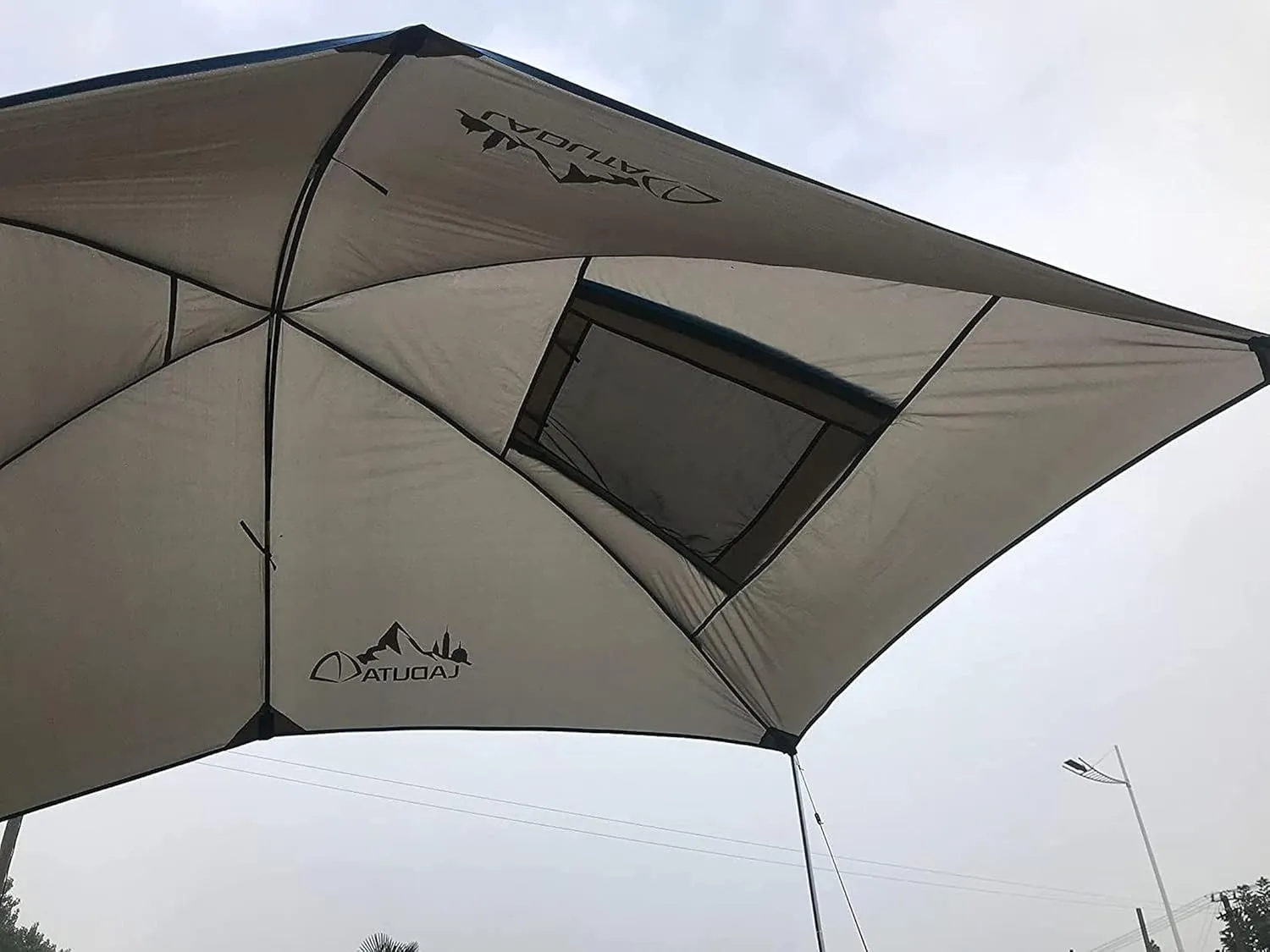 SHINsuke Car Tailgate Tent Awning Pickup Truck Camping Sun Shelter Waterproof Rainfly SUV Minivan Canopy Hatchback Camper Trailer Rooftop