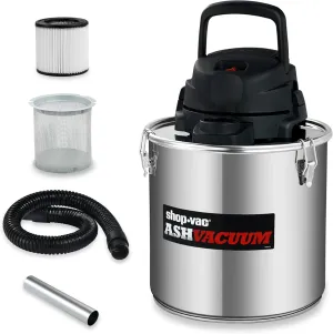 Shop-Vac 4 Gallon 2.0 Peak HP Ash Vacuum, 7.0 Amps Ash Vac Cleaner with HEPA Filter, Hose and Accessories for Fireplaces, Wood Stoves, Pellet Stoves and BBQ Grills. 4040988