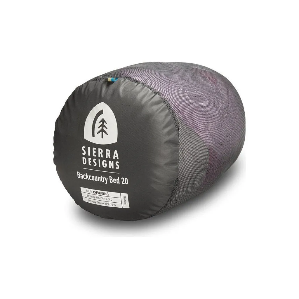 Sierra Designs Women's Backcountry Bed 650F 20° Degree Down Sleeping Bag - Purple