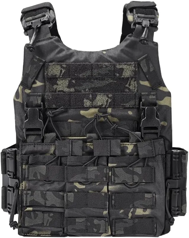 SINAIRSOFT Tactical Quick-Release Vest,Tactical Airsoft Vest, Molle Airsoft Vest for Training/Airsoft