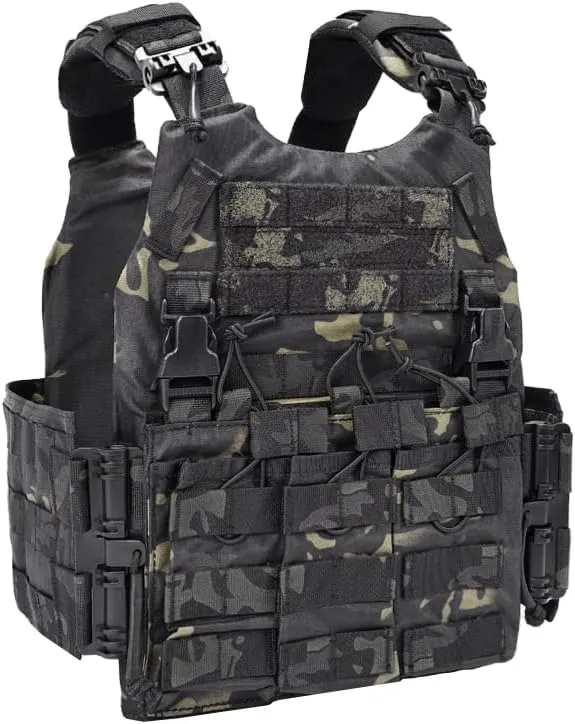 SINAIRSOFT Tactical Quick-Release Vest,Tactical Airsoft Vest, Molle Airsoft Vest for Training/Airsoft