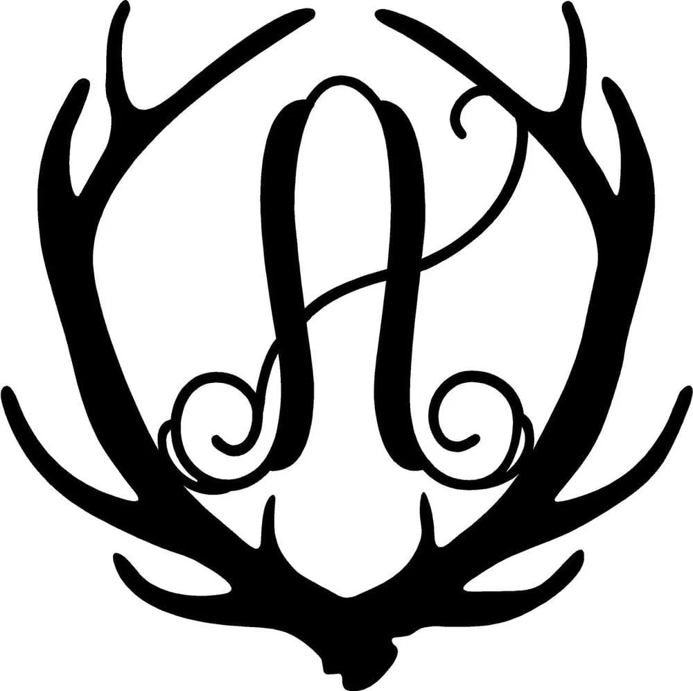 Single Letter Antler Hanger Monogram (A66)
