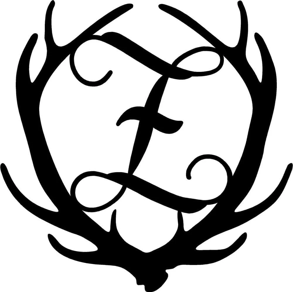 Single Letter Antler Hanger Monogram (A66)
