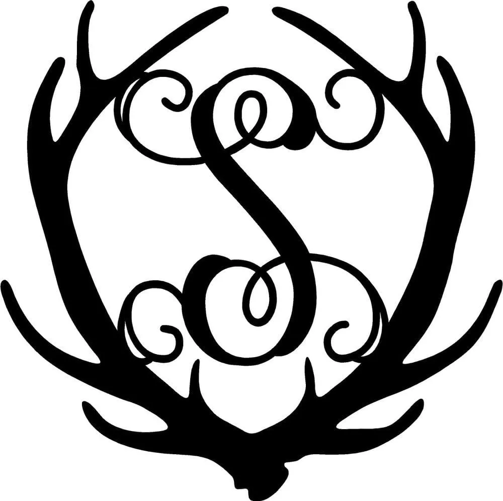 Single Letter Antler Hanger Monogram (A66)