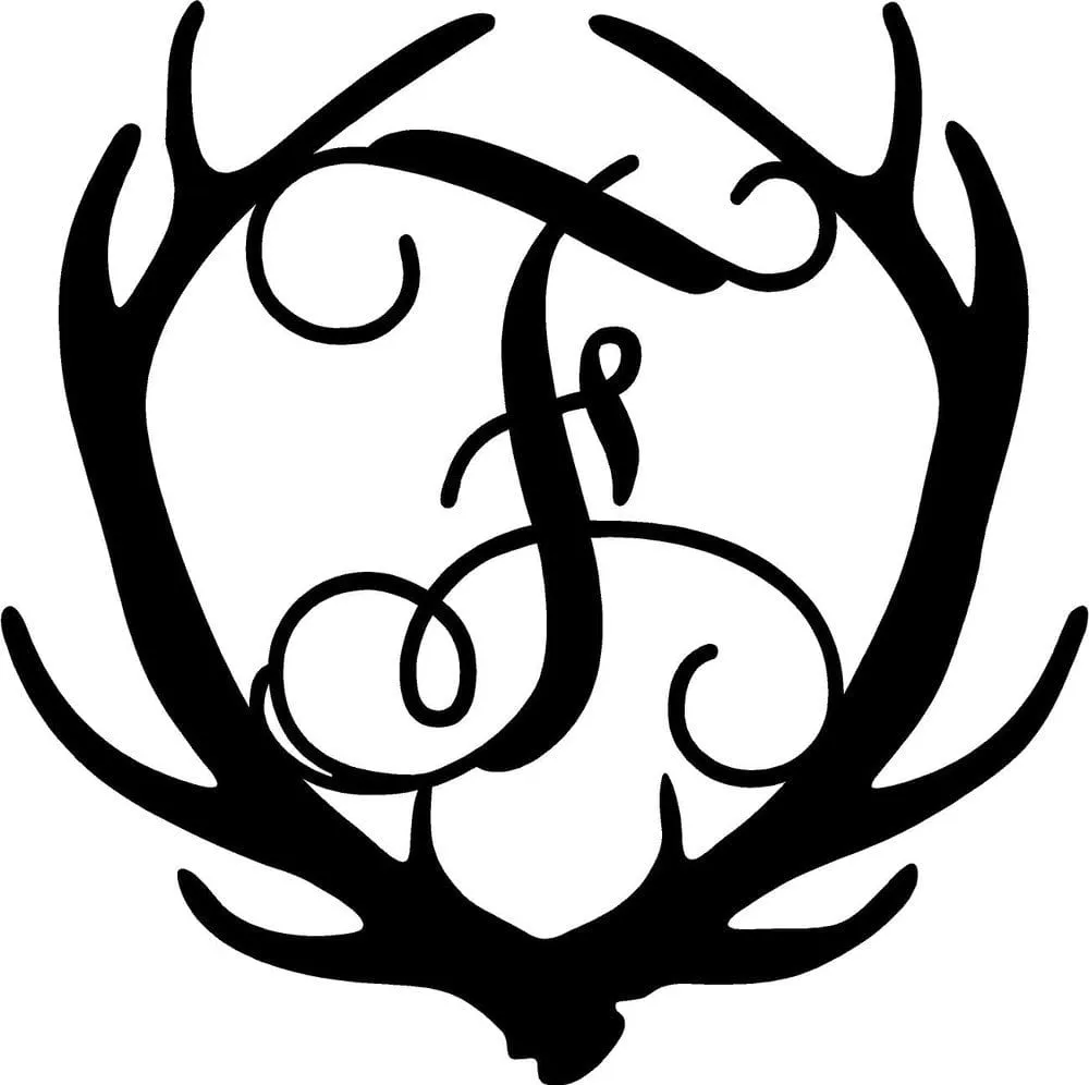 Single Letter Antler Hanger Monogram (A66)