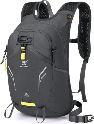 SKYSPER Small Hiking Backpack 15L Lightweight Day Pack Travel Hiking Daypack for Women Men(Darkgray)