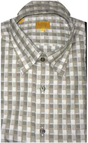 Slate Satin Multi Gingham Sport Shirt