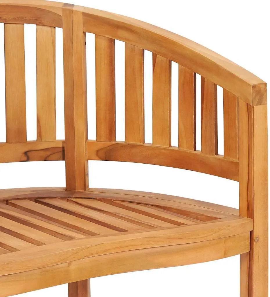 Solid Teak Wood Banana Chairs 2-Piece Set Outdoor Patio Furniture with Smooth Finish, Durable Lounge Chairs for Garden Poolside Beach Camping
