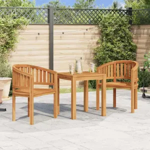 Solid Teak Wood Banana Chairs 2-Piece Set Outdoor Patio Furniture with Smooth Finish, Durable Lounge Chairs for Garden Poolside Beach Camping