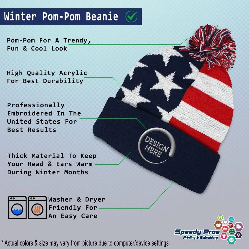 Speedy Pros Pom Pom Beanies for Women Fire Engine Truck A Embroidery Skull Cap Winter Hats for Men Acrylic 1 Size