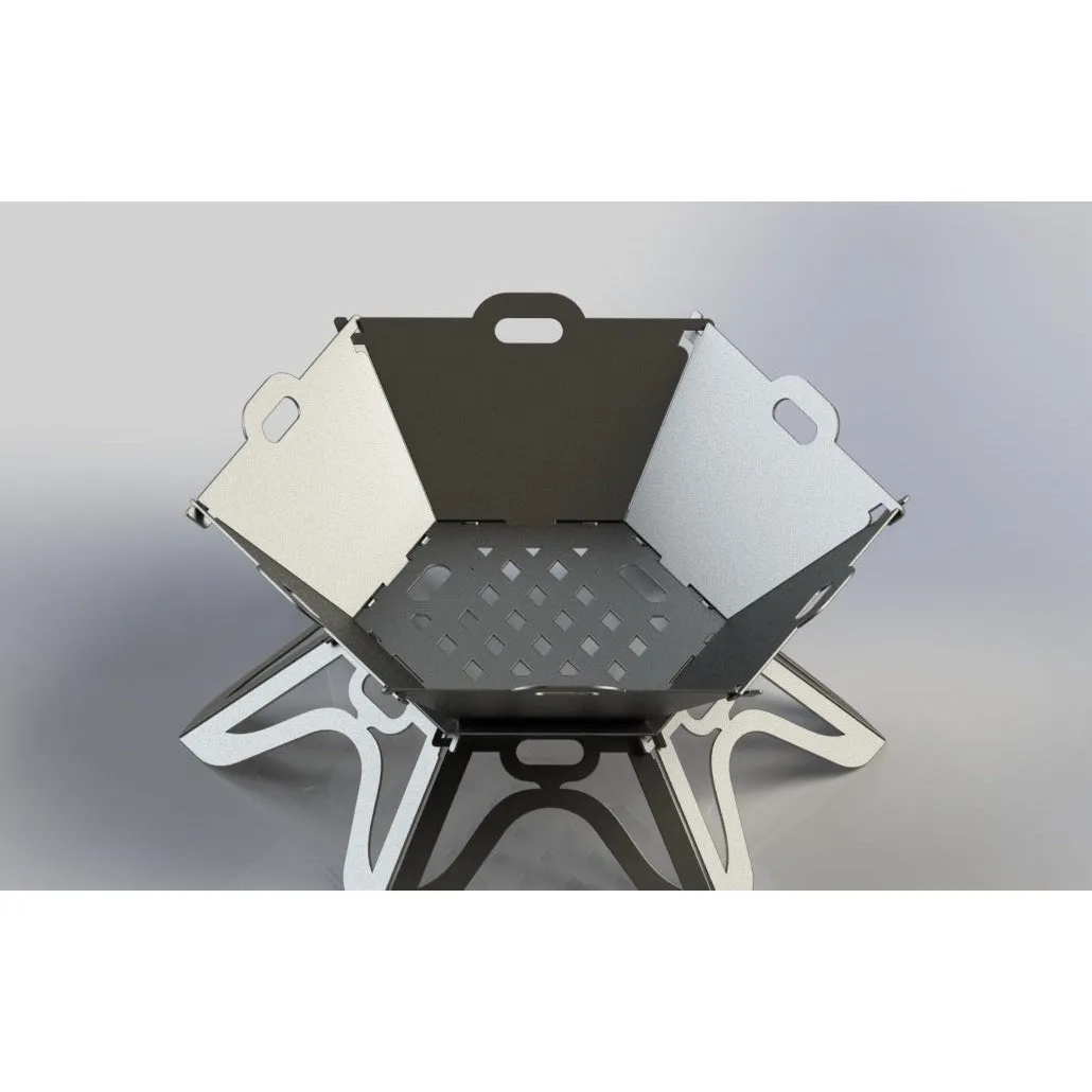 Sporty Hexagonal Fire Pit DXF for CNC | Dallas Cowboys Logo