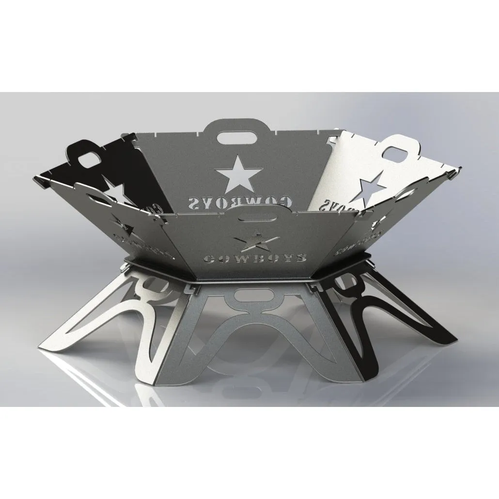 Sporty Hexagonal Fire Pit DXF for CNC | Dallas Cowboys Logo