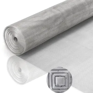 Stainless Steel 304 Wire Mesh, 15.7 x 120 Inches Window Screen Mesh, 1mm Sturdy Hardware Cloth, 20 Mesh Woven Block Cover for Prevent Mouse Mice Snakes Hornets Rodents Entering