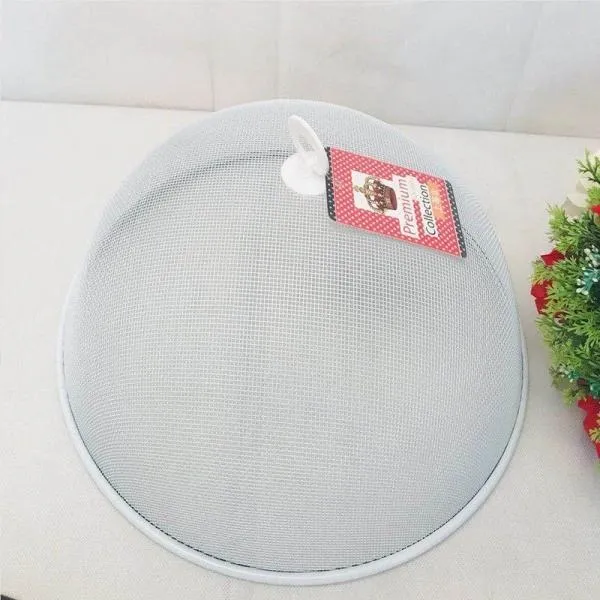Stainless Steel Round Mesh Food Cover Picnic Barbecue Party Home Fly Mosquito Tent - Black
