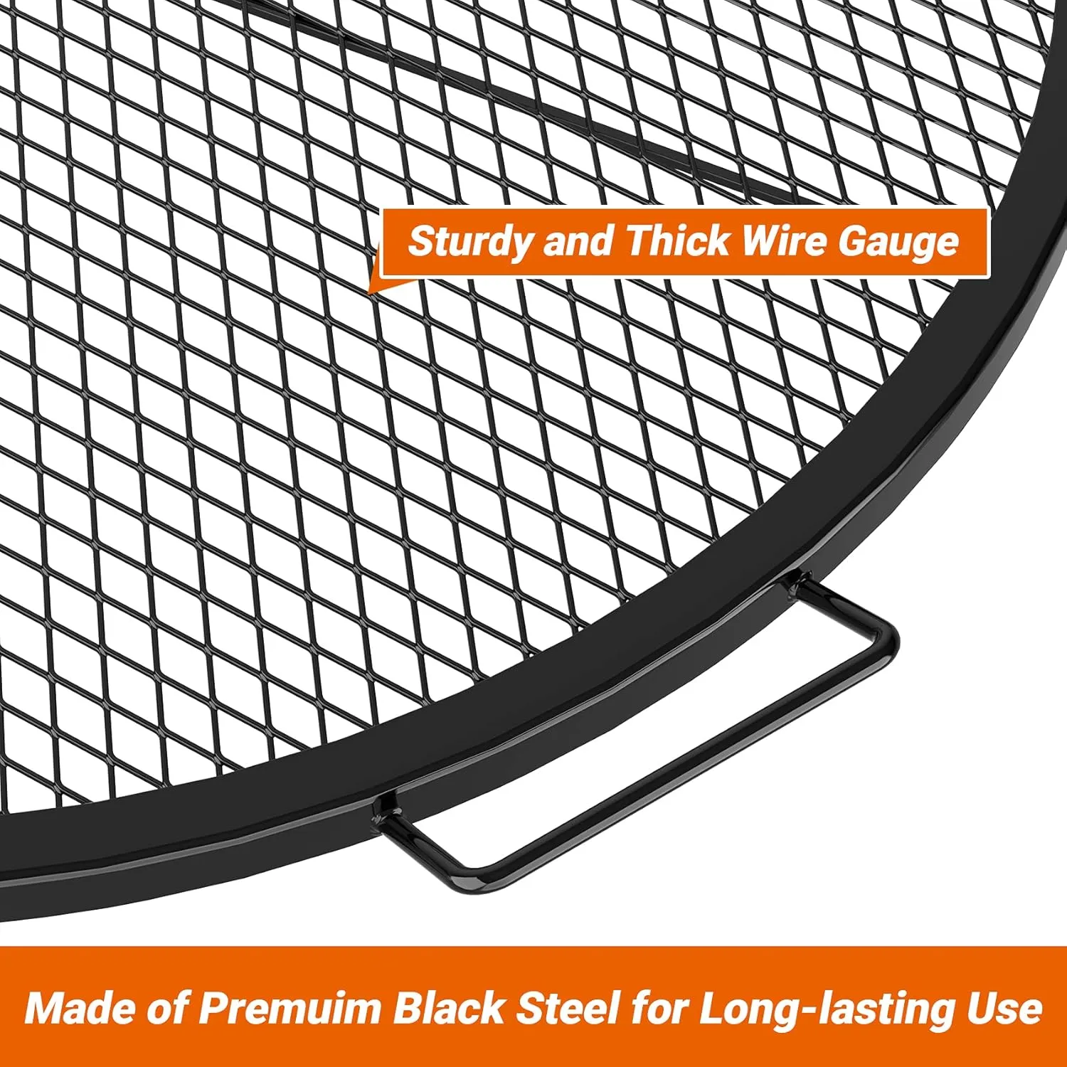 Stanbroil Heavy Duty X-Marks Fire Pit Cooking Grill Grates with Support X Wire - Outdoor Round BBQ Campfire Grill Grid - Camping Cookware, 36-Inch