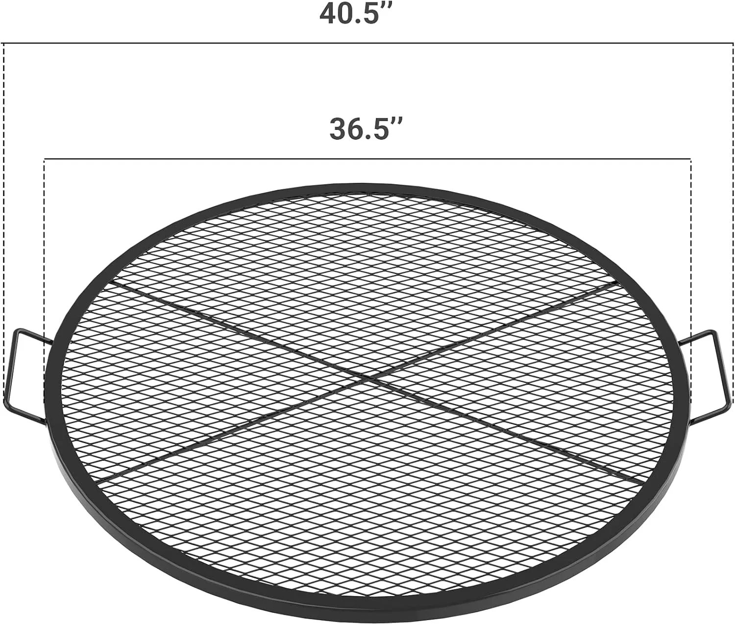 Stanbroil Heavy Duty X-Marks Fire Pit Cooking Grill Grates with Support X Wire - Outdoor Round BBQ Campfire Grill Grid - Camping Cookware, 36-Inch
