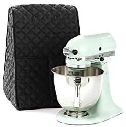 Stand Mixer Cover Home Kitchen Protective Stand Mixer Cover Quilted Pocket Organizer Bag Gadget Tool Universal Fit (Black)
