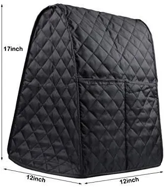 Stand Mixer Cover Home Kitchen Protective Stand Mixer Cover Quilted Pocket Organizer Bag Gadget Tool Universal Fit (Black)