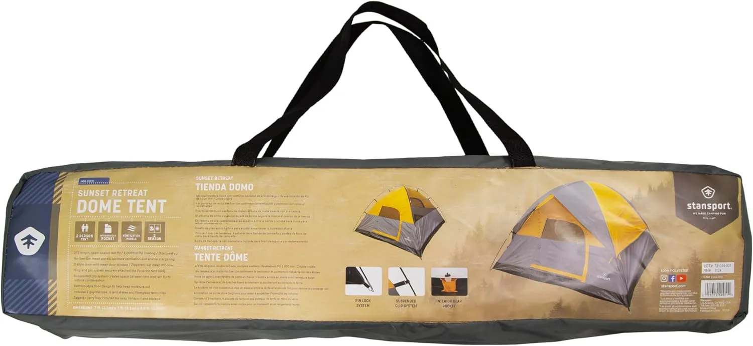 Stansport 2 Person Camping Tent