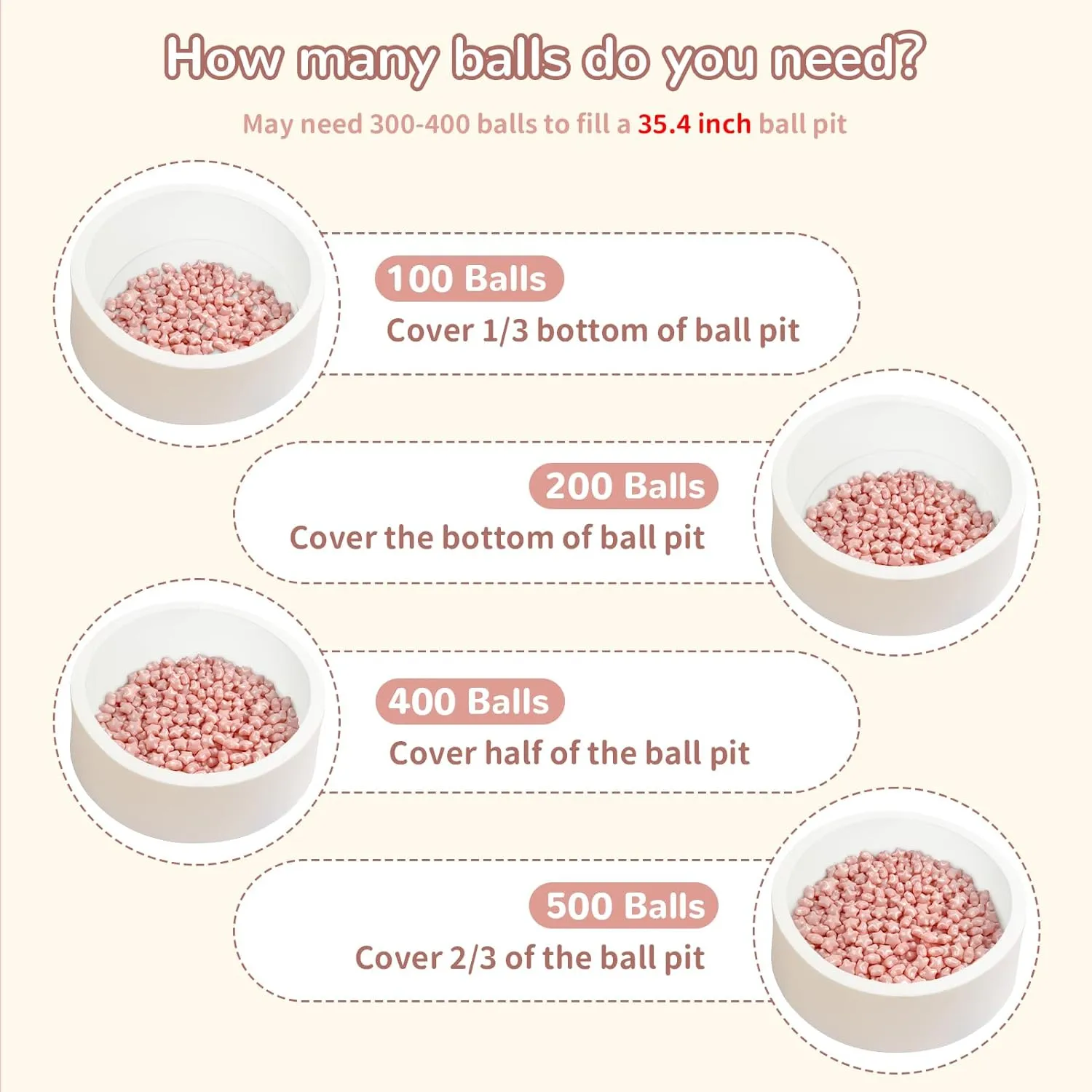 Star ball pit balls 100 Phthalate Free BPA Free Crush Proof 2.16 Inches Star Shape for Pastel Plastic Balls for Ball Pit Ideal Gift for Toddlers Babies Kids Pool Water Toys Play Tent, Pearl Pink