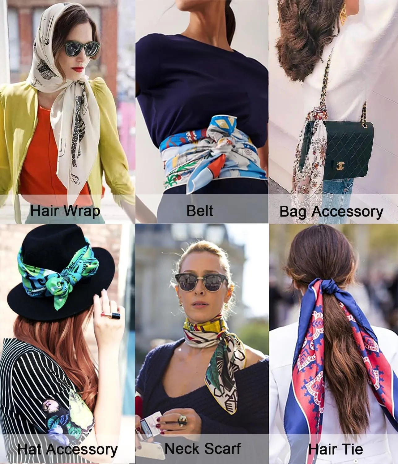 STARWHISPER 100% Real Mulberry Silk Scarf -21''x 21''-Lightweight Small Square Neckerchief Hair Scarf for Sleeping