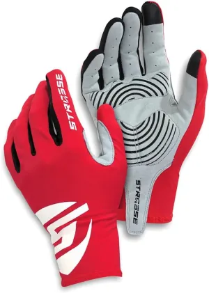 STRASSE Racing Gloves for Simulator Racing, Driving, Steering Wheel Controller. Lightweight, Stretch Fit, Ventilated, Padded Palm red XL