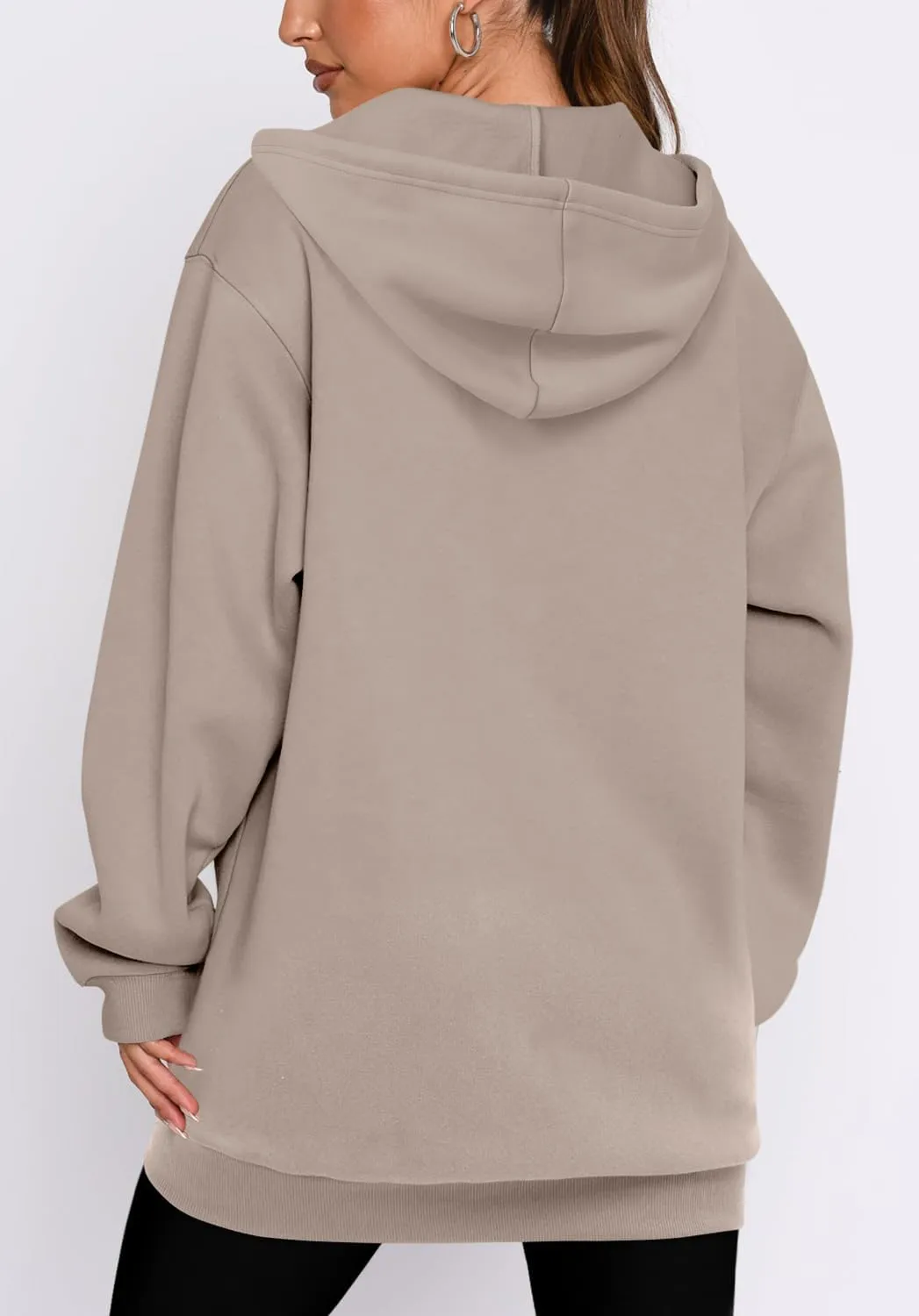 StunShow Women's Zip Up Hoodies Oversized Fleece Long Sleeve Sweatshirts Casual Fall Jacket Coat with Pocket(S-3XL)