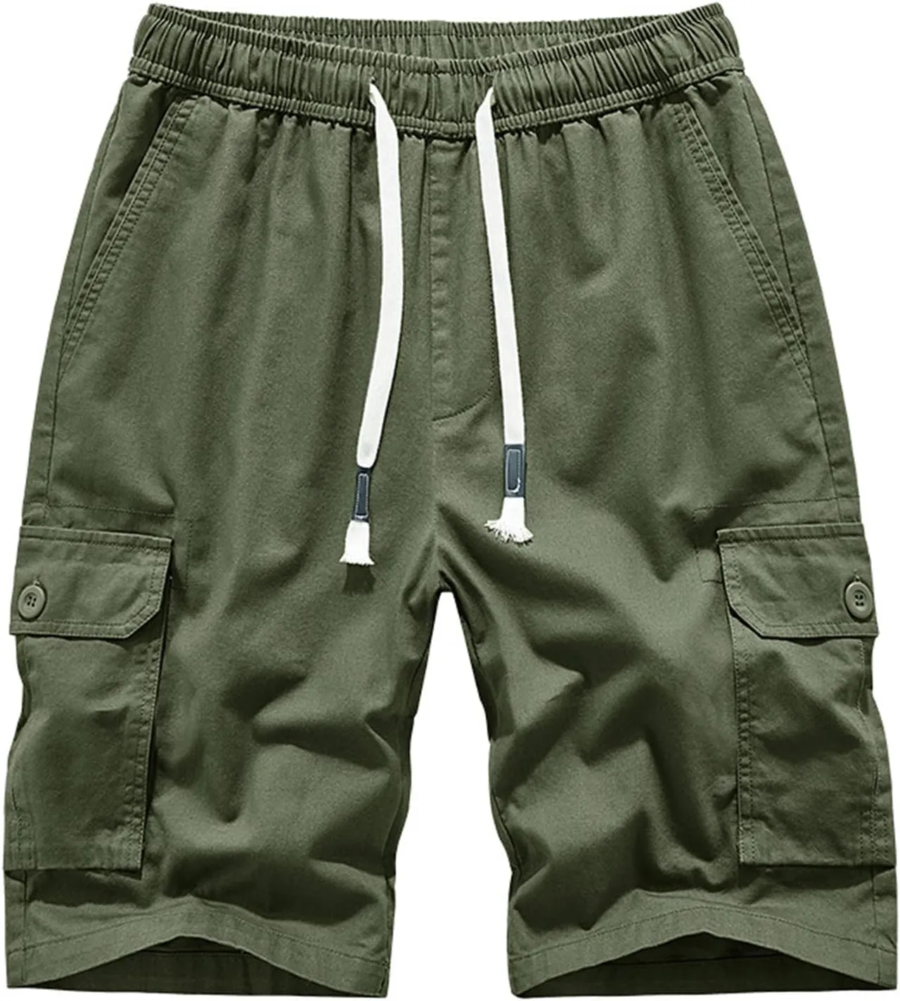 Summer Cargo Shorts for Men Lightweight Quick Dry Multi Pocket Outdoor Casual Elastic Waist Lounge Shorts