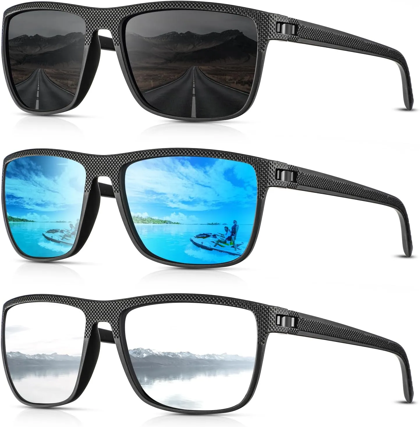 Sunglasses-Men Polarized Mens Sunglasses: Classic Women Sun Glasses UV Protection for Fishing Driving Golf