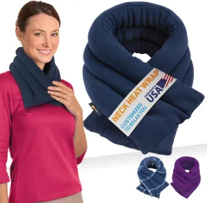 SunnyBay Microwave Heating Pad, 2.4 lbs and 26 Inches Long, Microwavable Heated Neck and Shoulder Wrap for Moist Hot or Cold Therapy, Moldable, Fleece, 26x6 Inches, Made in USA, Midnight Blue