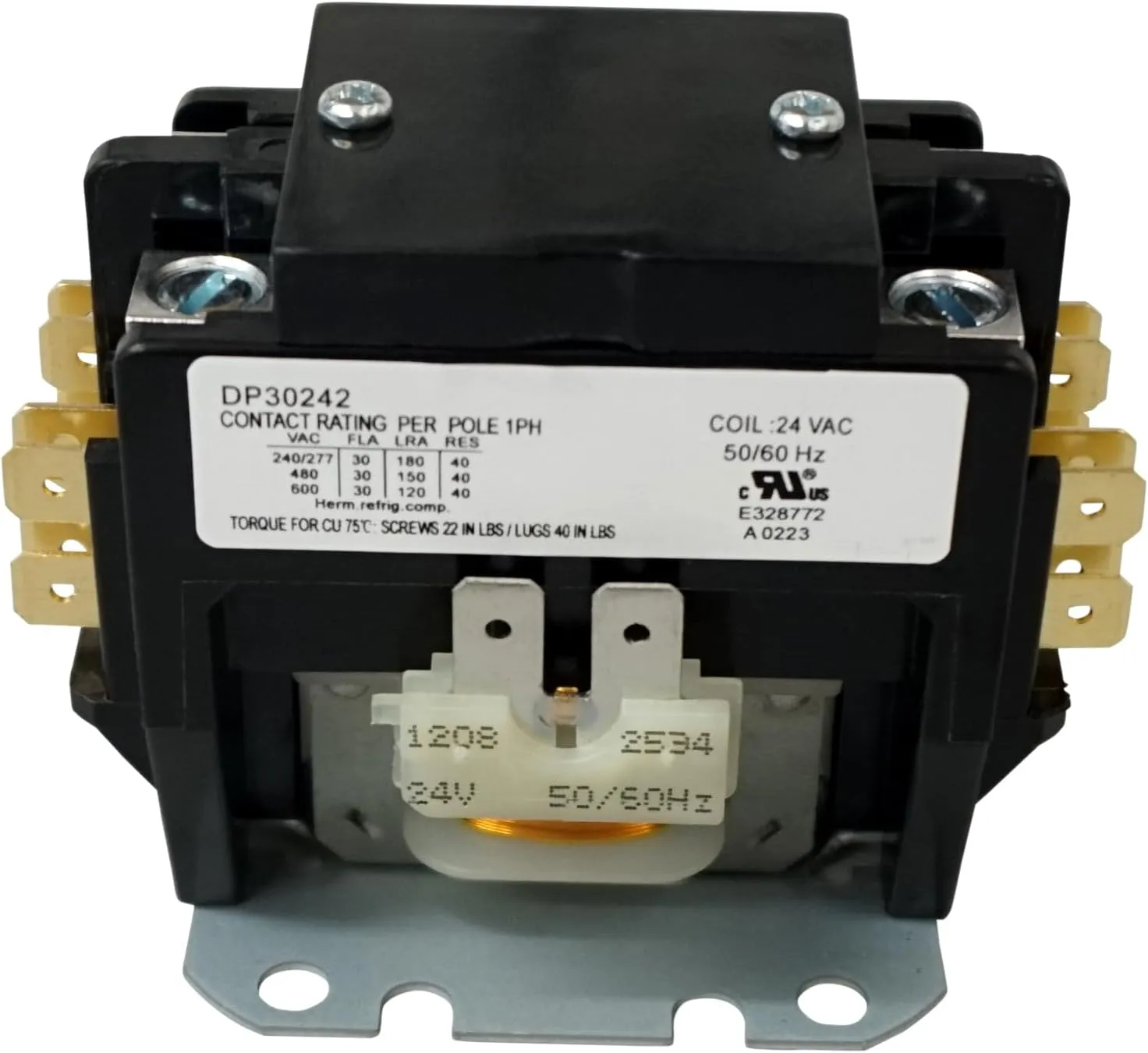 Supco DP30242 - CONTACTOR 30A 24V 2 POLE