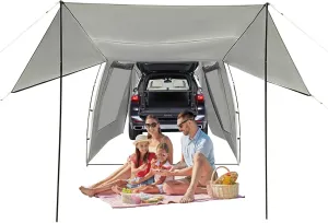 SUV Tent for Car Camping Universal Fits All SUVs Vans,Includes Rainfly and Poles UPF 50