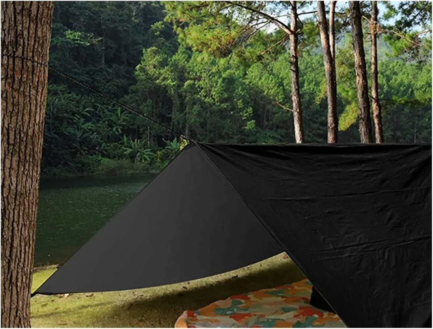 Swing Set Camping Hammock, Rainfly Travel Hammock, Net Hammock, Tent, Outdoor Hiking Backpack, Travel Camping Accessories Swing Seat (Color : Green and Camouflag)