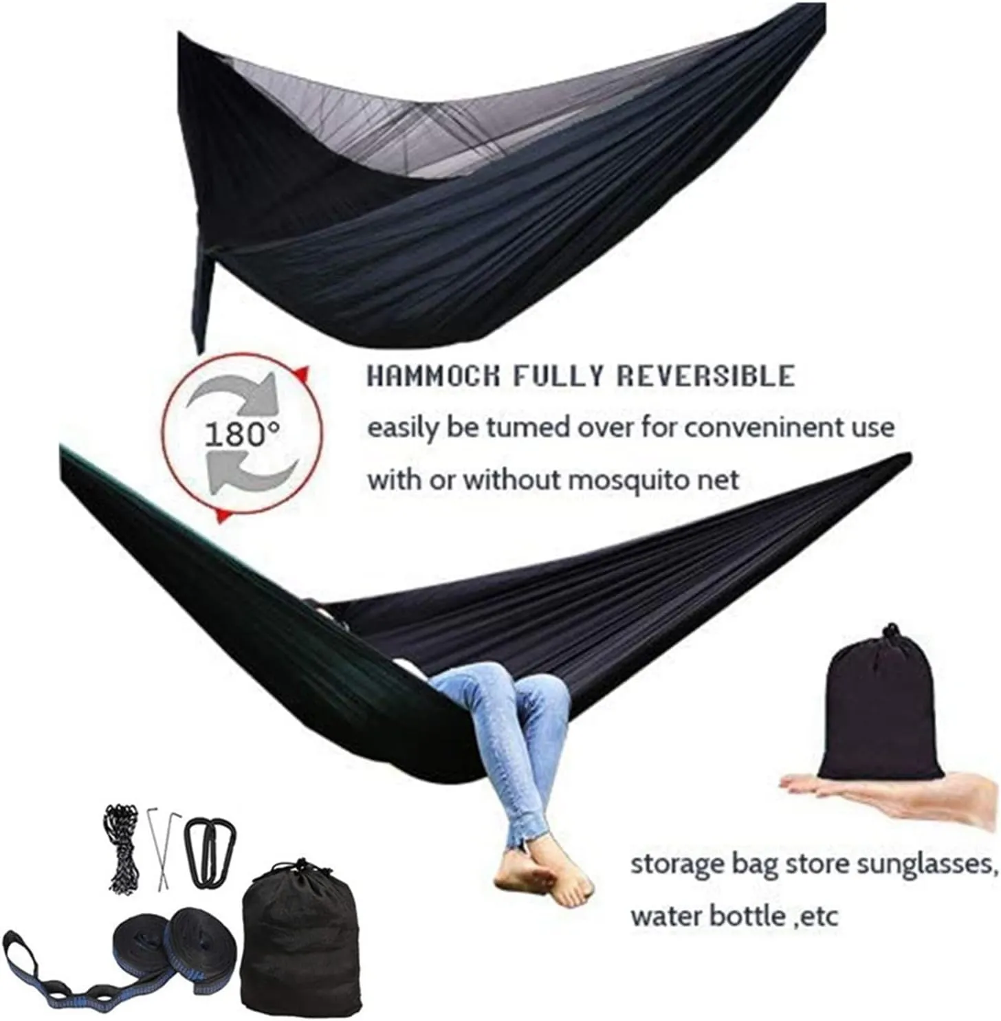 Swing Set Camping Hammock, Rainfly Travel Hammock, Net Hammock, Tent, Outdoor Hiking Backpack, Travel Camping Accessories Swing Seat (Color : Green and Camouflag)