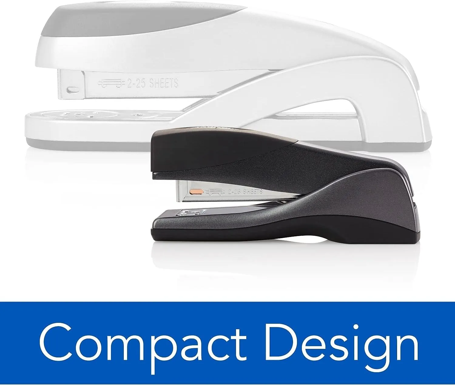 Swingline Stapler, 25 Sheet Capacity, Optima Grip, Jam Free, Compact, Ergonomic Cushion Grip, Metal, Black (87815)