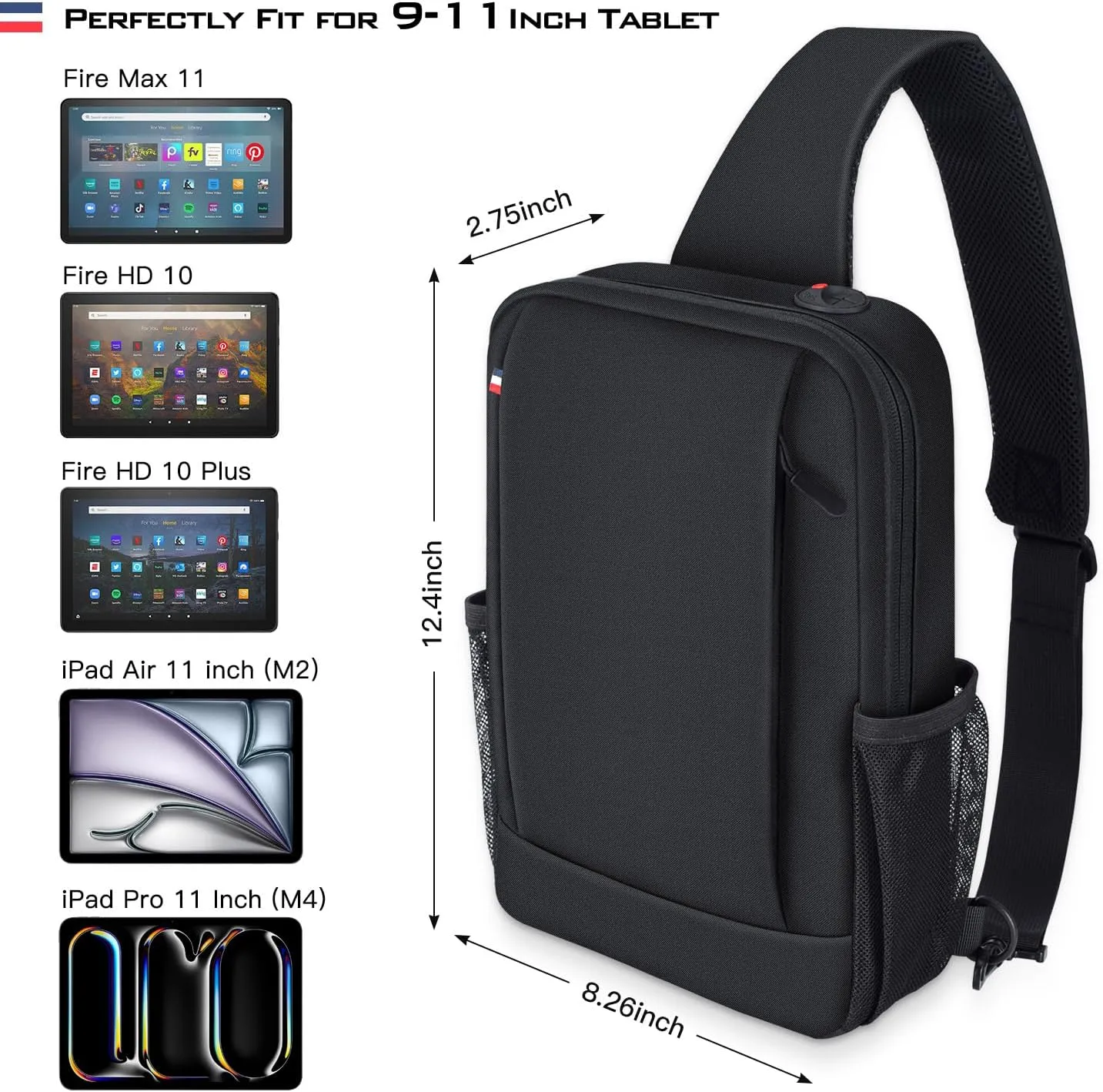Tablet Carrying Sleeve Shoulder Bag for Amazon Fire Max 11/Fire HD 10 Plus 2023-2021,iPad Pro M4 11 inch/iPad Air M3 M2 2025 2024/iPad 11th 10th/Air 5/Samsung Galaxy Tab S9 S8 Case