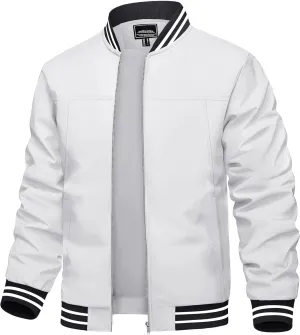 TACVASEN Men's Lightweight Jacket Casual Spring Fall Windbreaker Bomber Zip Up Coat With Pocket