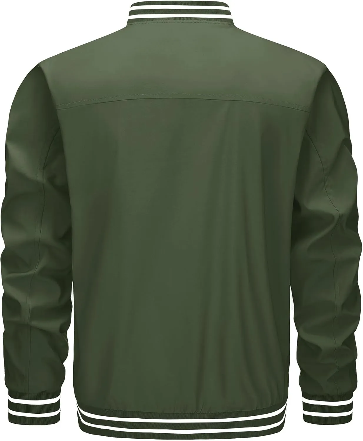 TACVASEN Men's Lightweight Jacket Casual Spring Fall Windbreaker Bomber Zip Up Coat With Pocket