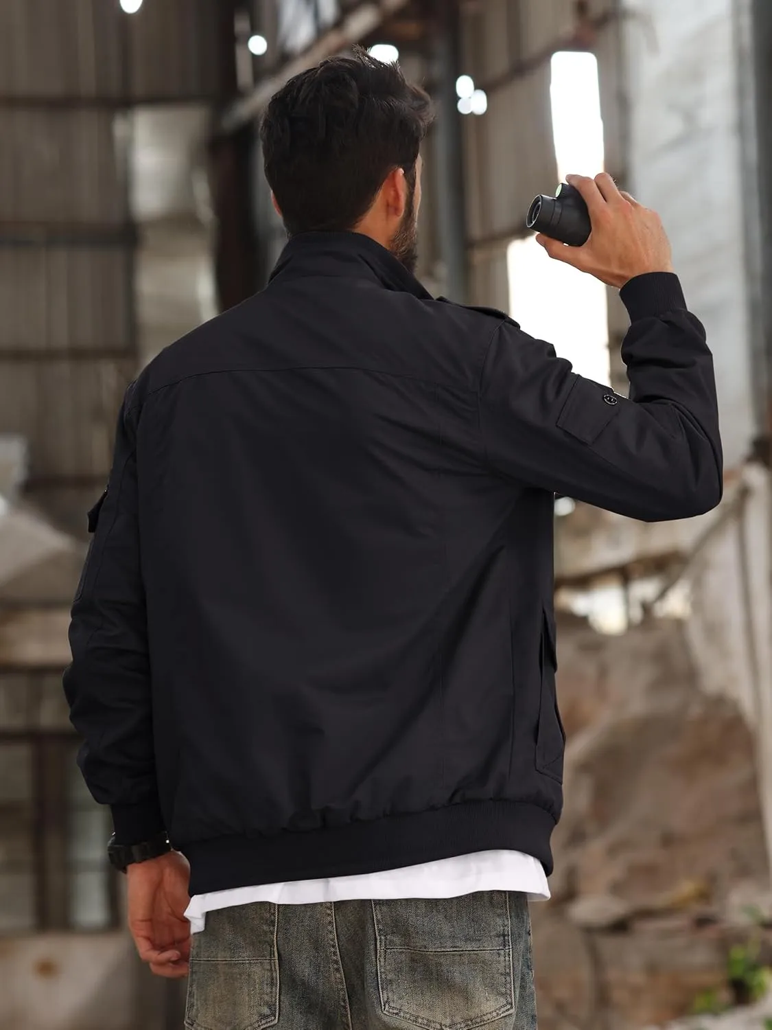 TACVASEN Men's Military Cargo Jacket with Multi Pockets