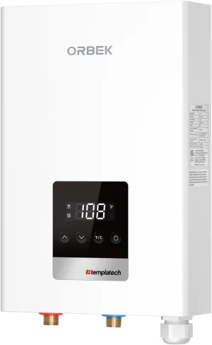 Tankless Water Heater Electric, ORBEK 11kW 240V, 1-2 Points of Use On Demand Instant Hot Water Heater, with LED Digital Display, ETL Certification, Self Modulating