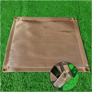 Tarp, Fire Pit Mat, Fireproof Mat Heat Resistant Protector Mat for Decking BBQ Grill Garden Ground Patio Lawn Beach Camping Fire Pit Accessories (Color : Beige, Size : 1.5x1.5m)