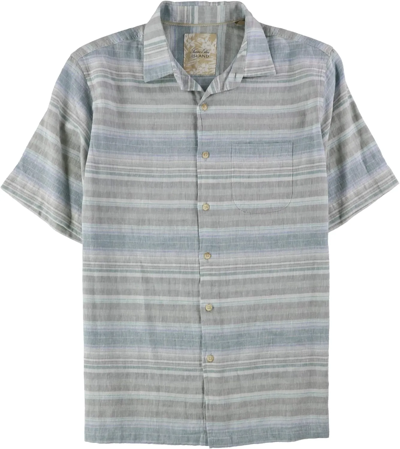 Tasso Elba Mens Striped Button Up Shirt
