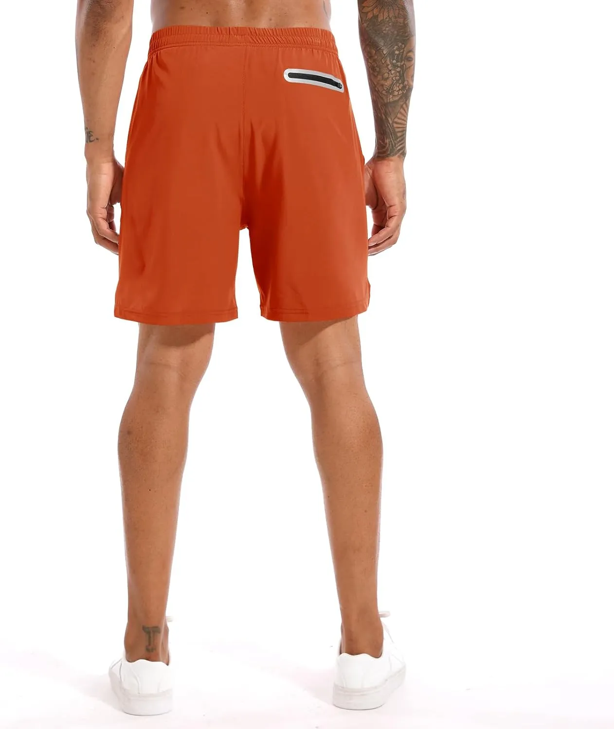 TENJOY Men's 2 in 1 Running Shorts 5 in or 7 in Quick Dry Gym Athletic Workout Shorts for Men with Phone Pockets