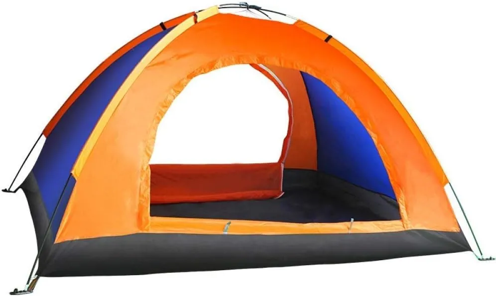 Tent-4-Person-Camping-Tents, Waterproof Windproof Family Tent, 3 Large Mesh Windows, Double Layer, Easy Set Up, Portable with Carry Bag
