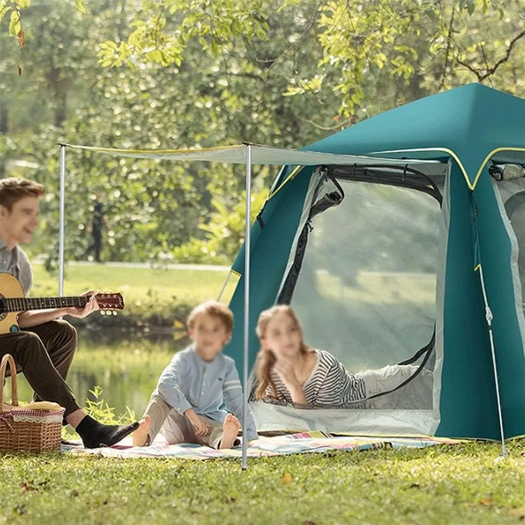 Tent 4 Season Off Ground Tent Double-Layer Anti-Storm Camping Tent Cot Outdoor Fishing Bed Compatible with 1 Person Winter Fishing Travel Camping Compatible with Outdoor Hiking (Color : Green,