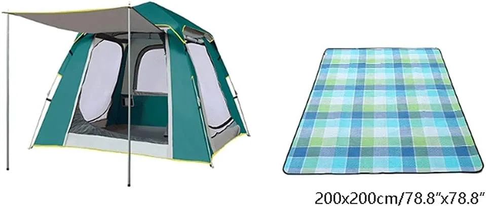 Tent 4 Season Off Ground Tent Double-Layer Anti-Storm Camping Tent Cot Outdoor Fishing Bed Compatible with 1 Person Winter Fishing Travel Camping Compatible with Outdoor Hiking (Color : Green,