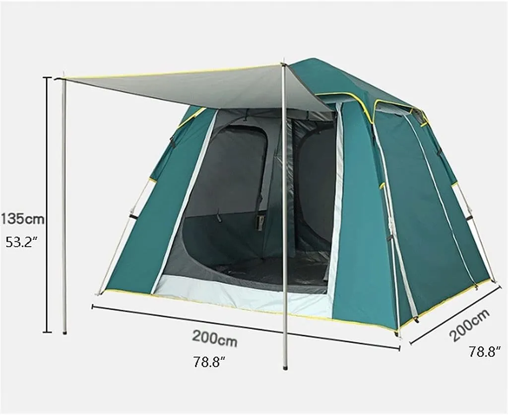 Tent 4 Season Off Ground Tent Double-Layer Anti-Storm Camping Tent Cot Outdoor Fishing Bed Compatible with 1 Person Winter Fishing Travel Camping Compatible with Outdoor Hiking (Color : Green,