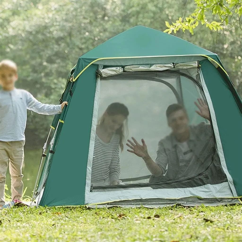 Tent 4 Season Off Ground Tent Double-Layer Anti-Storm Camping Tent Cot Outdoor Fishing Bed Compatible with 1 Person Winter Fishing Travel Camping Compatible with Outdoor Hiking (Color : Green,