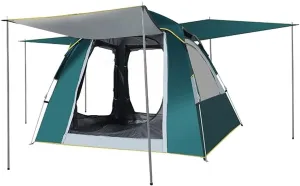 Tent 4 Season Off Ground Tent Double-Layer Anti-Storm Camping Tent Cot Outdoor Fishing Bed Compatible with 1 Person Winter Fishing Travel Camping Compatible with Outdoor Hiking (Color : Green,
